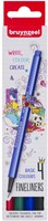 Bruynzeel Fineliner set - 4 colori - Cancelleria per scuola e casa