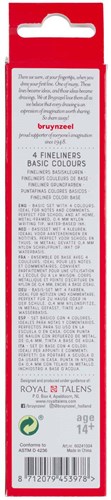 Bruynzeel Fineliner set - 4 colori - Cancelleria per scuola e casa-3