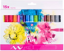 Bruynzeel set pennarelli brush - 15 colori - pennarelli creativi per bambini