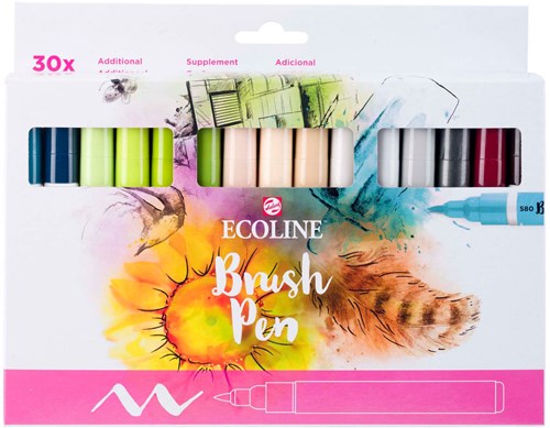 Bruynzeel set pennarelli brush - Ecoline 30 colori per disegno creativo