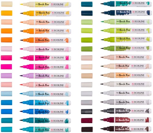 Bruynzeel set pennarelli brush - Ecoline 30 colori per disegno creativo-3