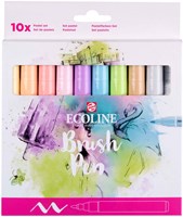 Bruynzeel set pennarelli brush pastel - 10 colori disegno creativo