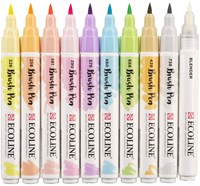 Bruynzeel set pennarelli brush pastel - 10 colori disegno creativo-3