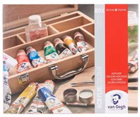 Bruynzeel set colori acrilici Van Gogh in scatola di legno con accessori
