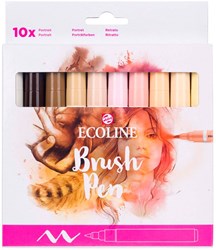 Talens set brush pen ritratto 10 colori acquerello handlettering
