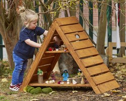Cosy casa di legno da gioco giardino mondo casa con spioncino per bambini