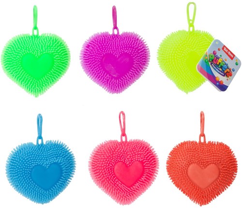 Toi-Toys portachiavi palla puffer cuore 7cm accessorio giocattolo