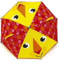 Fisher-Price ombrello per bambini leone giallo-rosso 70 cm - ombrello animale allegro