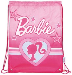 Barbie borsa palestra sacca sportiva rosa poliestere per bambini 33x44 cm