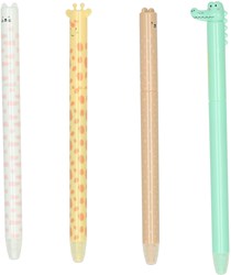 Penna gel cancellabile design animale Happy Life Zoo - penna cancellabile