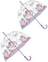 Lobbes ombrello Peppa Pig trasparente - ombrello bambini accessorio pioggia