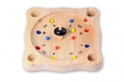 HOT Sports + Toys gioco della roulette tirolese in legno con trottola e sfere