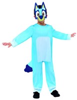 Bluey costume bambino jumpsuit travestimento con maschera e coda 3-4 anni