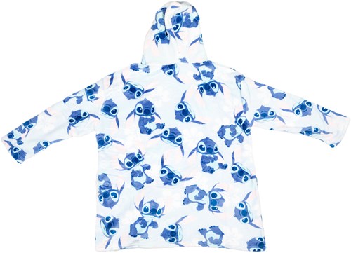 Stitch felpa coperta con cappuccio per bambini 7-14 anni blu