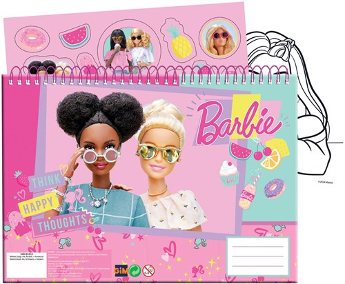 Barbie blocco da disegno con adesivi - 40 fogli giocattolo creativo