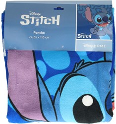 Poncho asciugamano Stitch blu 55x110cm - poncho bagno bambini