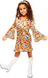 Amscan costume hippie bambino abito arcobaleno carnevale 6-8 anni
