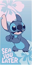 Lobbes telo mare Stitch blu 70x140 cm - asciugamano Disney