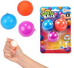 Toi-Toys set mini palline antistress - 3 pezzi - giocattolo in silicone