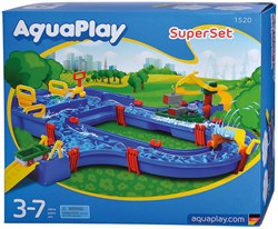 Aquaplay pista d'acqua Superset - Set di gioco con gru e veicoli