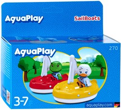Aquaplay barche a vela giocattolo - 2 pezzi con personaggi per bagno e pista d'acqua