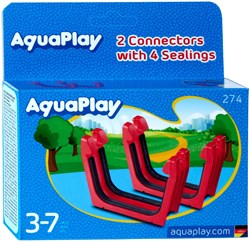 Aquaplay connettore pista d'acqua con guarnizioni in gomma - 2 pezzi
