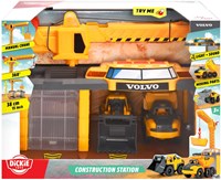 Dickie stazione di costruzione giocattolo con gru, luci e suoni - veicoli Volvo