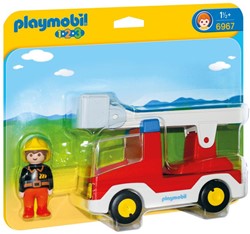 Playmobil 1.2.3 Autoscala Pompieri