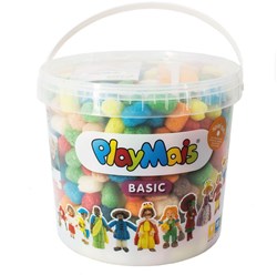 PlayMais secchiello blocchi da costruzione - 500 pezzi materiale creativo biodegradabile