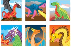 PlayMais carte mosaico set gioco Fantasy Dragon creativo