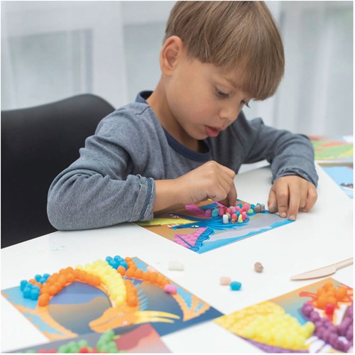 PlayMais carte mosaico set gioco Fantasy Dragon creativo-3