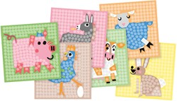 PlayMais carte mosaico da decorare fattoria - set creativo per bambini