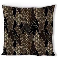 Ambiente copricuscino Natale nero oro design cotone lusso
