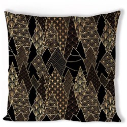 Ambiente copricuscino Natale nero oro design cotone lusso