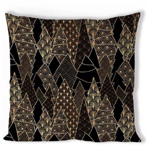Ambiente copricuscino Natale nero oro design cotone lusso