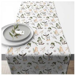 Ambiente runner da tavola Natale gnomi 40x150cm tessile decorativo