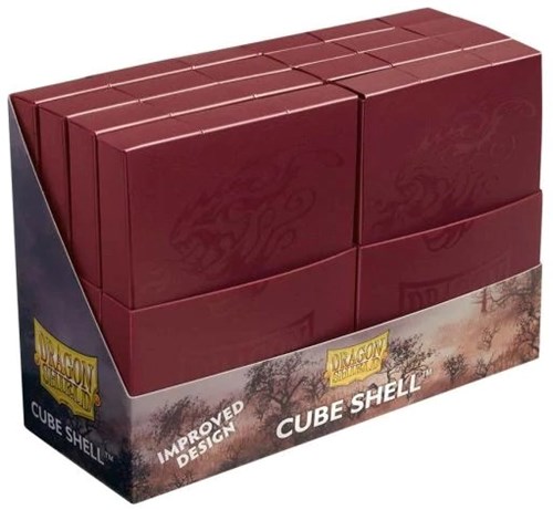 Asmodee deck box Dragon Shield Cube Shell Blood Red porta carte