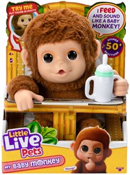 Moose Toys scimmia di peluche interattiva Il mio baby scimmia Mango con suoni