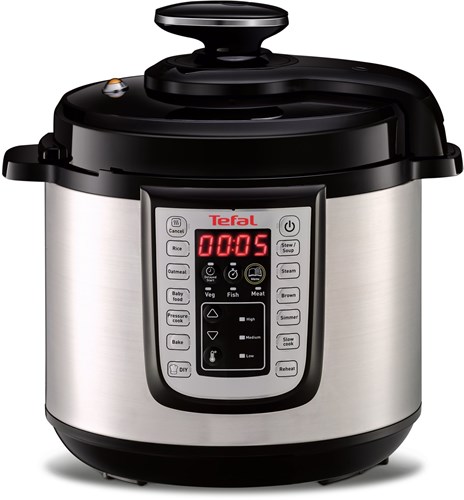 Tefal slowcooker multicooker pentola a pressione 6L argento nero 25 programmi