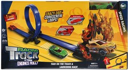 KiddyGo pista da corsa giocattolo con loop e fiamme formato piccolo