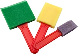 Eduplay set pennelli spugna 3 pezzi rosso pittura bambini