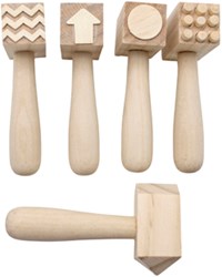 Eduplay set martelli in legno giocattolo - gioco creativo educativo 5 pezzi