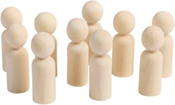 Eduplay set di pupazzi in legno giocattolo - grandi figure in legno 10 pezzi