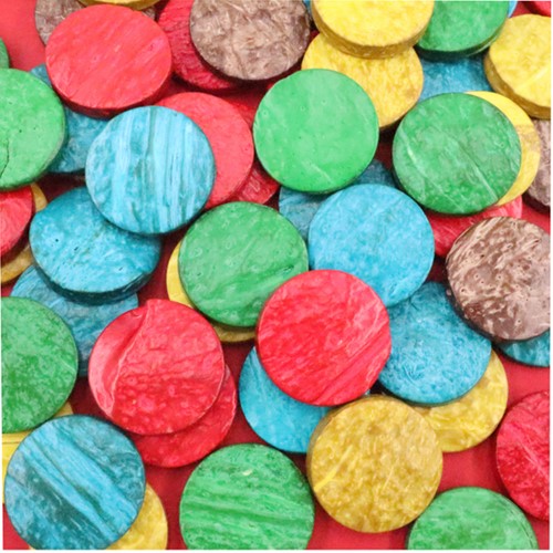 Coconut Shell Circles coloured (250g)