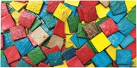Eduplay quadrati mosaico in legno materiale creativo noce di cocco 150g