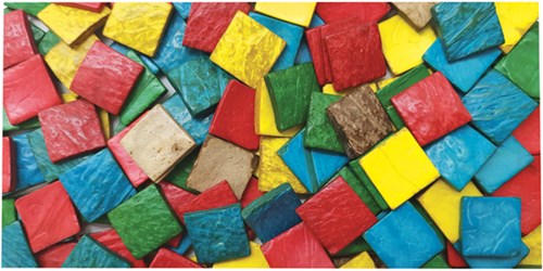 Eduplay quadrati mosaico in legno materiale creativo noce di cocco 150g