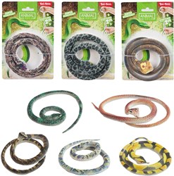 Toi-Toys serpente giocattolo realistico 60cm animale plastica