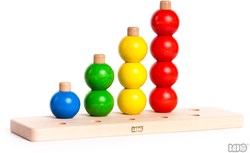 Bajo sfere impilabili - giocattolo piramide colorato per bambini