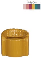 Bloempot Pouff stoel mosterd Ø8,4xH9cm