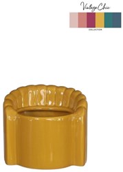 Bloempot Pouff stoel mosterd Ø8,4xH9cm